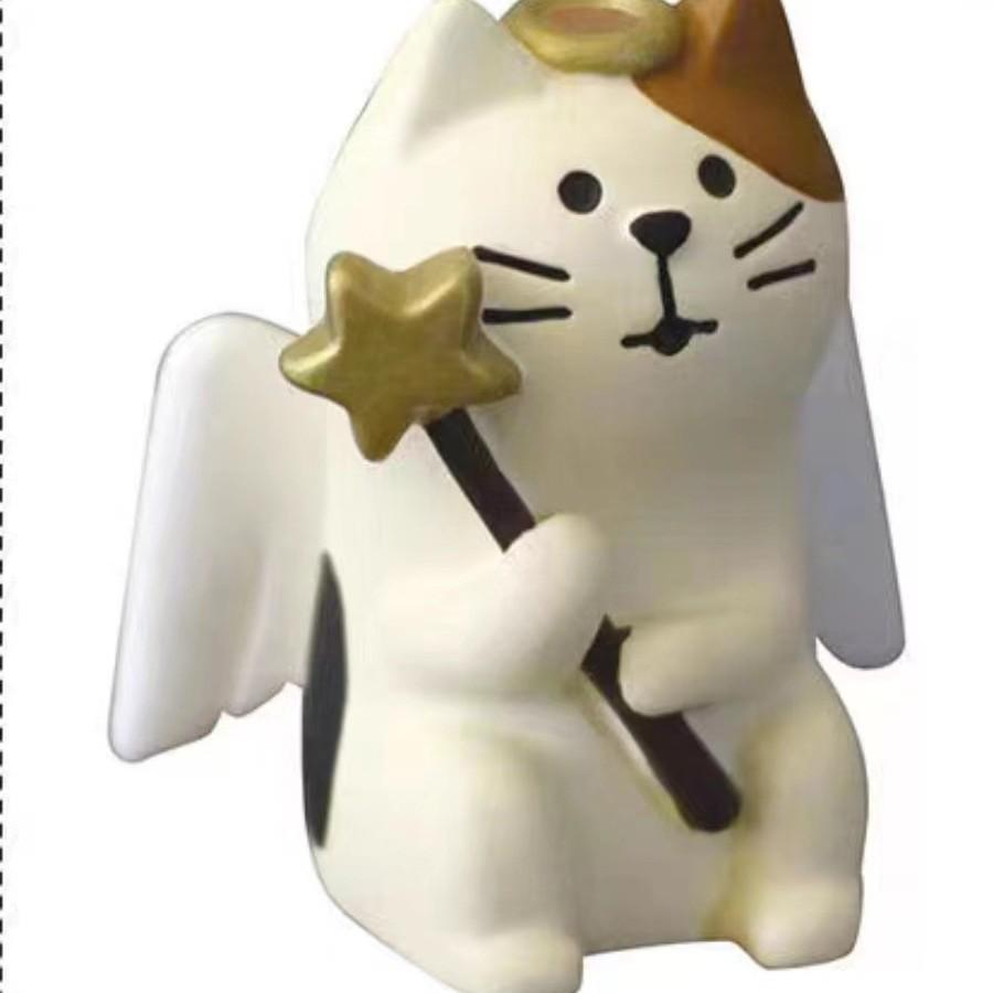 Angel Devil Cat Series Japanese ZAKKA Miniature Resin Decor Photography Props Ornament