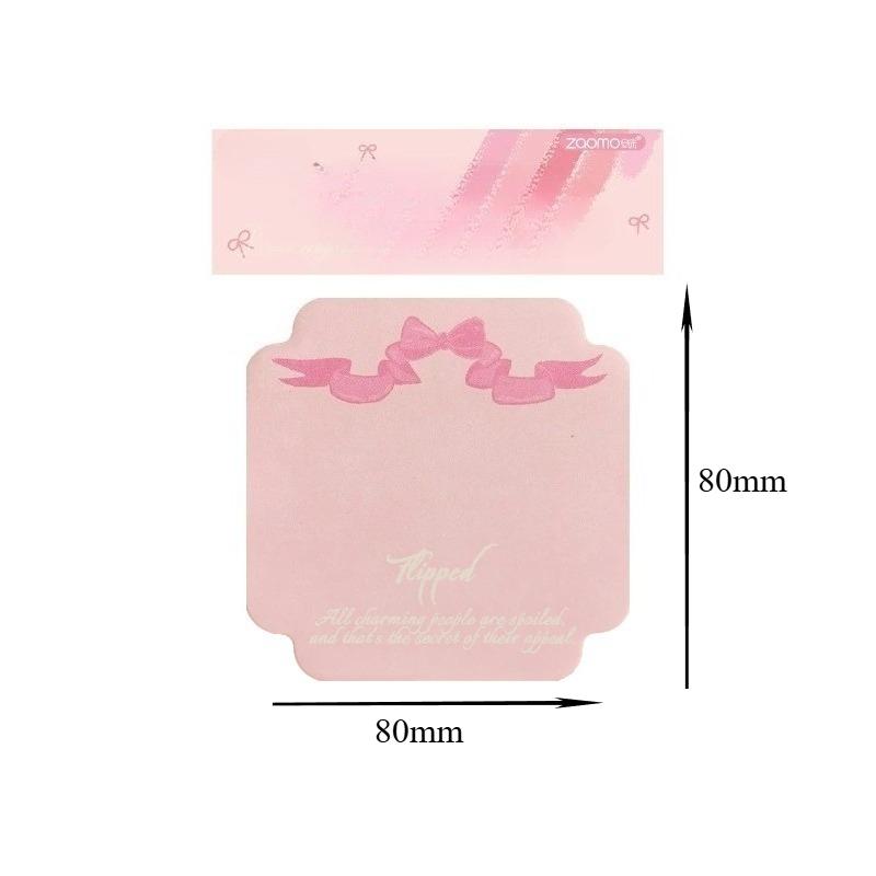 90Pcs Girly Memo Notes Set Bow Butterfly Designs Cute Student Stationery Supplies Student Label Stickers Notepad Sticky Notes