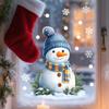 Christmas Robin Window Stickers Snowflake Winter Pattern Removable for Xmas Family Party Indoor Glass Decor