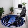 1 szt. Okrągły dywanik biurowy Star Trek, Mata wewnętrzna odpowiednia do biura, Pod krzesła biurowe, Sypialni, Salonu, Wystroju domu, Dekoracja pokoju