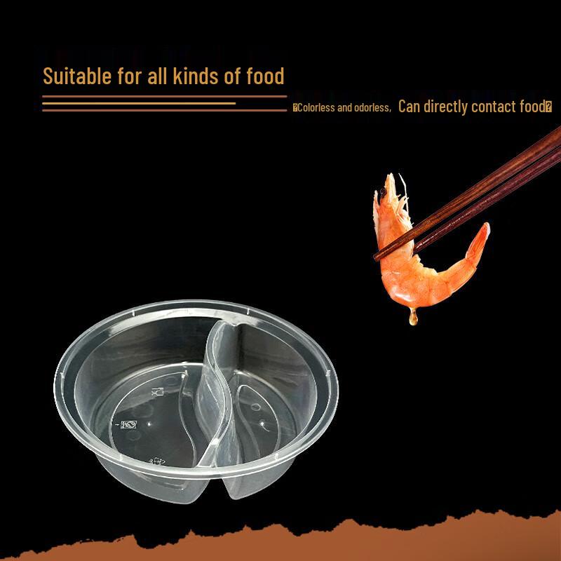 Jiwanggu 828 Two-Compartment Disposable Food Containers