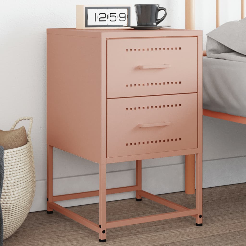 Nightstand Pink 36 x 39 x 60.5 cm Steel
