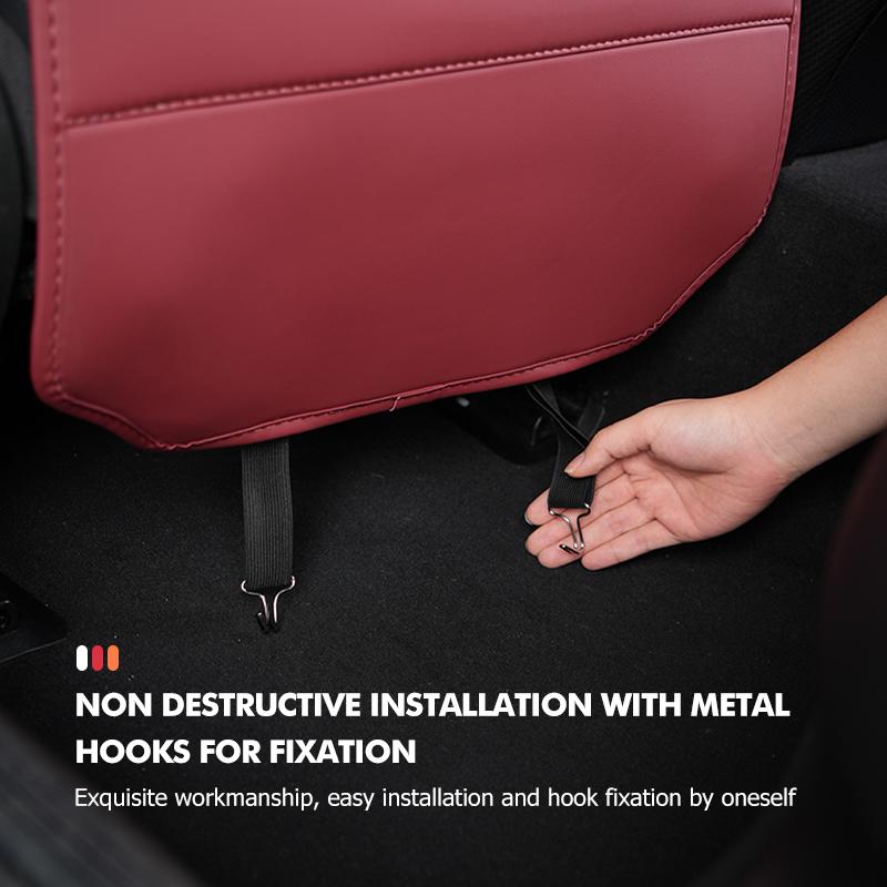 FA03Car Anti-kick Pad Leather Seat Back Protector Anti Scratch Pad For Mercedes Benz W202 W212 W126 W140 W168 W177 CLS GLE GLC GLS