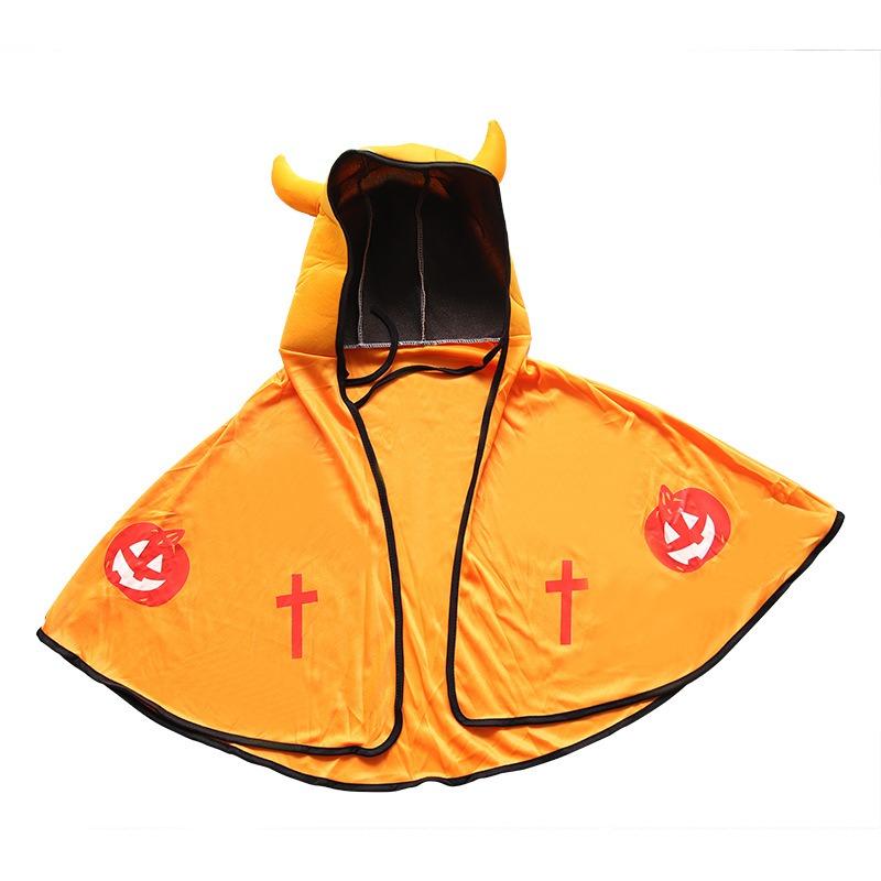 Halloween Cape, Children's Fancy Dress Party Demon Horn Cape Cape Cosplay Witch Dress Up Costume