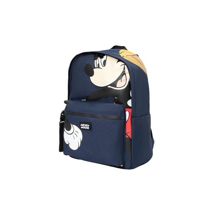 Li Ning Disney Collaboration Mickey Print Fabric Backpack Unisex Backpack Navy-Blue ABSR248-1 Navy Blue
