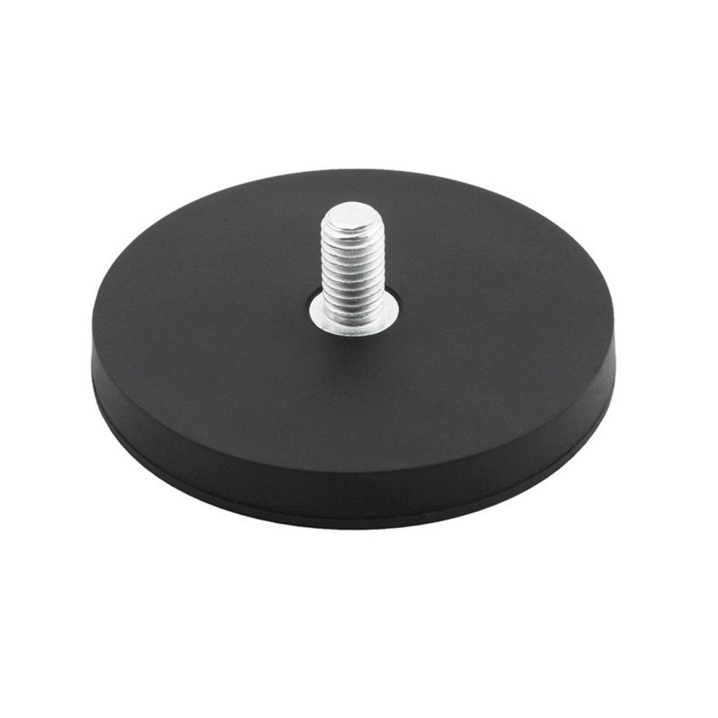 66mm Durchmesser Gummi beschichteter Magnetfuß Saugfuß mit M5 M6 M8 M10 Außengewinde für LED-Leuchten Fotoausrüstung