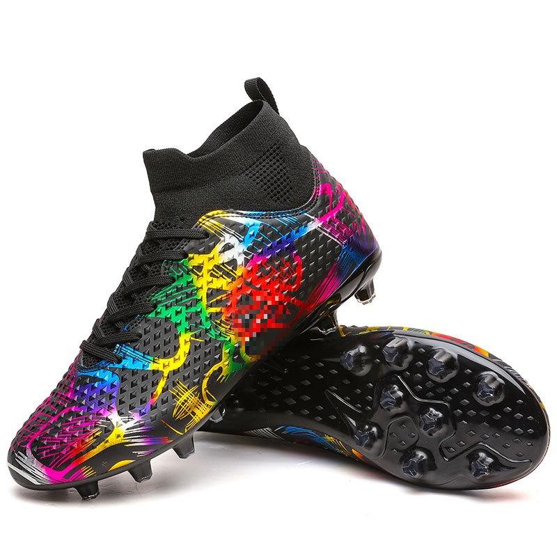 

High-top football shoes, new men s and women s nails, young children s Xiyin sports shoes competition, Amazon students 35