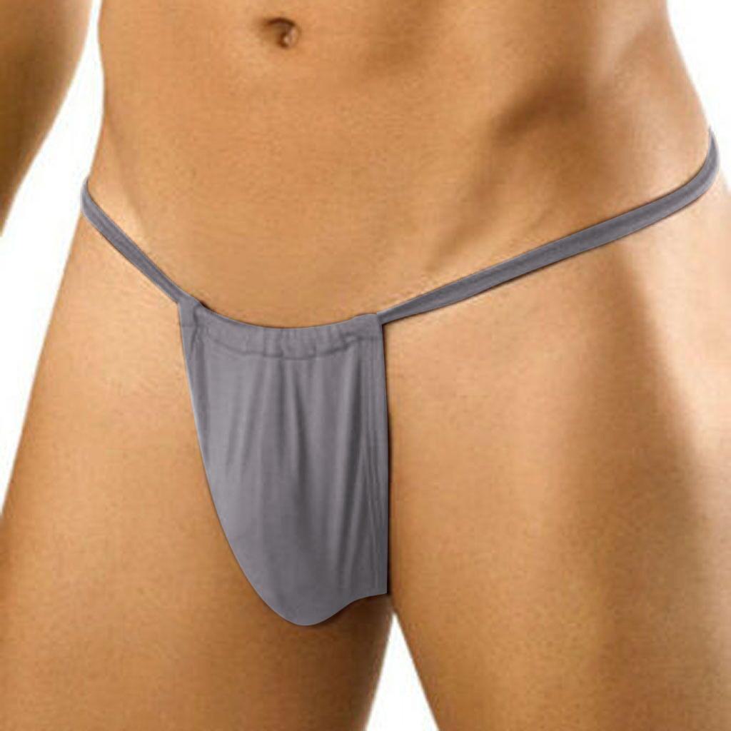 Ultra-Thin Breathable Mesh Low-Waist Men's Thong Briefs