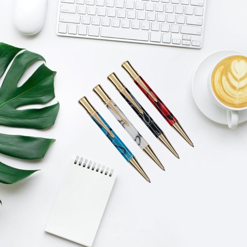 Caneta de Escrita Suave Caneta Esferográfica de Metal 1.0mm Caneta Esferográfica Giratória Caneta de Papelaria Caneta de Negócios para Escola Escritório