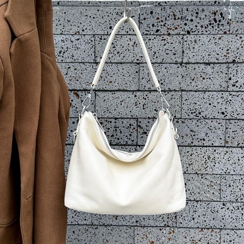 Real Leather Women's Bag Large Capacity Tote Fashionable Natural Drop Armpit Shoulder