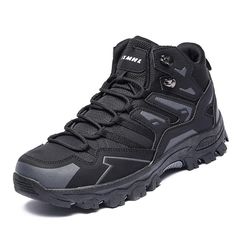 Large size new hiking shoes couple high top leather outdoor hiking shoes 36