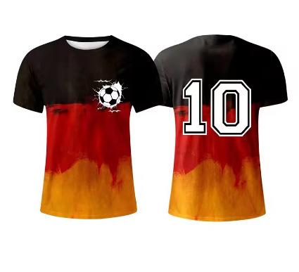 Men s Football T-Shirt German Flag Print Streetwear Short Sleeve T-Shirt Men s Pride Summer XXS