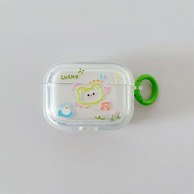 

Картина маслом утка медведь счастливый цветок беспроводной Bluetooth чехол для зарядки наушников для Apple Airpod 3 Pro 1 2 мультяшный милый чехол-коробка For Airpods 1 2