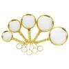 Gold Magnifying Glass Glass Lens Pocket Tool Retro Delicate Pattern Handle  Newspaper Reading