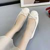 Spring New Versatile Round Head Soft Sole Single Shoes Women's Flat Shoes Light Mouth Shoes Bow Small Red Shoes Women