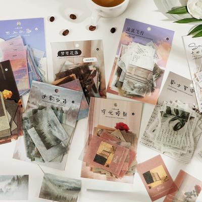 40 Pcs /pack Travel Scenery Label Stickers Decorative Stationery Stickers Scrapbooking Diy Diary Album Label Sealing Stickers