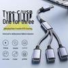 Type-C/USB 1-to-3 Extension Cable Male-Female for U Disk, Hard Drive, Printer, Mouse