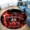 Kulatý koberec FC Spartak Trnava, Koberec do obývacího pokoje, ložnice, k pohovce, herny, Dekorace, Protiskluzová podložka