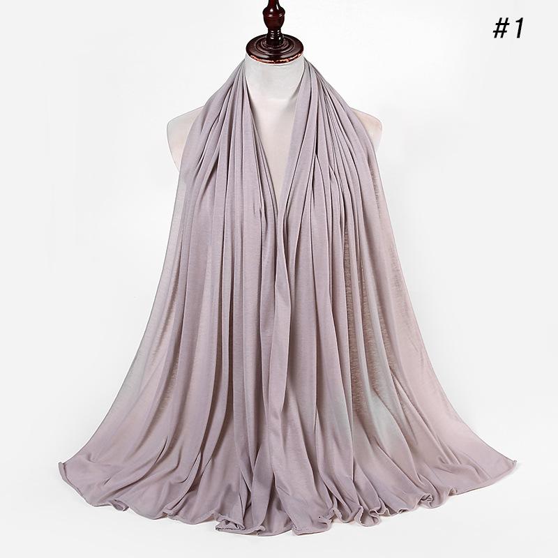 New Luxury High Quality Jersey Premium Stretch Jersey Hijab Cotton Hijab Scarf Jersey Soft 60*170cm