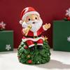 Christmas Figure with Santa Theme for Desk Shelf Hallway and Window Display Holiday Gift Accent Indoor Home Use