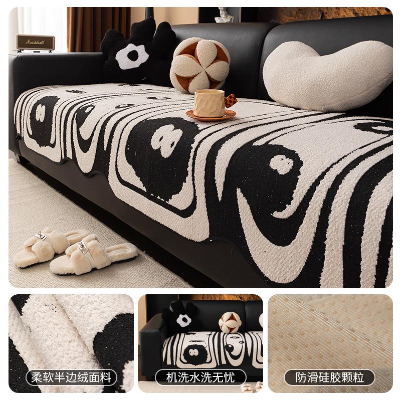 Autumn And Winter Plush Special-Shaped Sofa Cushion Non-Slip Nordic Irregular Sofa Seat Cushion Advanced Warm Cover 9070cm 1828₽