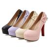 Fashion Customized Large Size Pumps Single Shoes 44 45 46 Yards Large Size High Heels with High-heeled Shoes with Butterfly Knot Diamond
