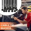 Nylon Cable Tie Buckle 100 Pieces Tool Fasteners Zip Ties Holder Multifunctional Self-Locking Wire Buckle Zipper Clips for