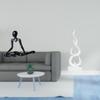 Creative Abstract Thinker Fire Sculpture Figurine Unique Resin Flame Ornament for Modern Entrance