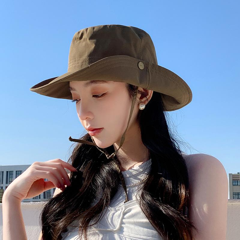 Sun Protection Hat Women'S Summer Shawl Neck Protection Integrated Hat Uv Protection Bucket Hat Cycling Big Brim Sun Hat