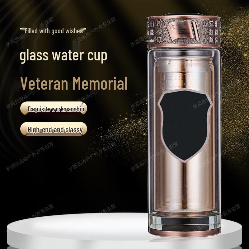 Retirement Commemorative Double-Layer Glass Cup