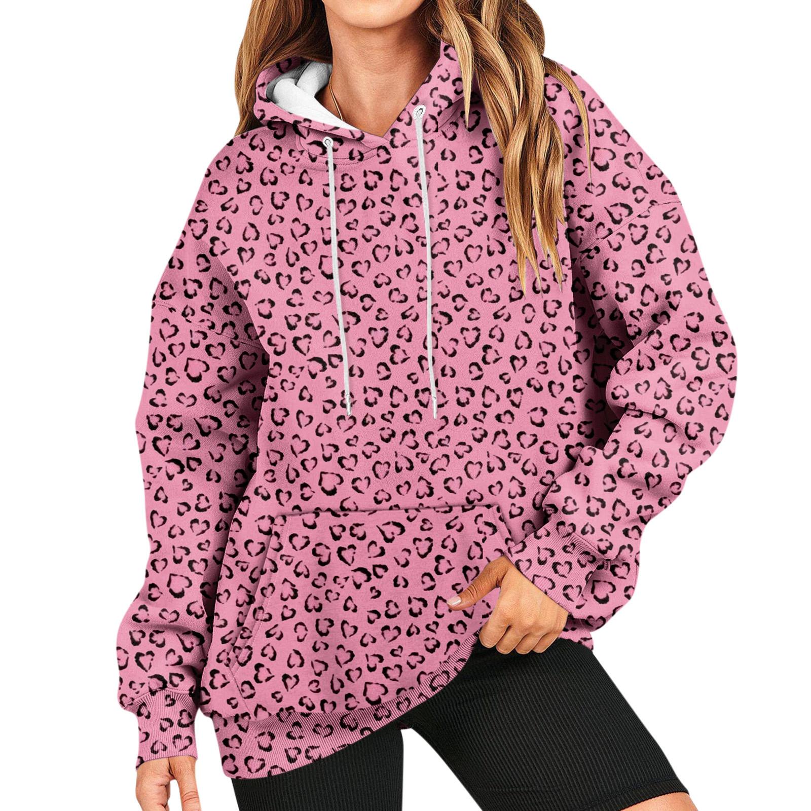 

Женская мода, повседневный универсальный повседневный топ с v-образным вырезом и длинными рукавами с принтом S розовый