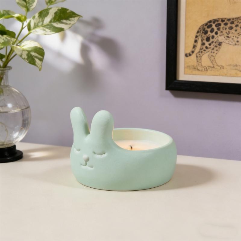 Silicone Easters Rabbits Mould Detachable Designs Multipurpose Candle Soap Chocolate Craft Tool Home Decoration