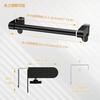 VEHHE Towel Hanger Adjustable Length Approximately Installation width can be freely adjusted fits perfectly on doors Stainless Steel Rack (Black No