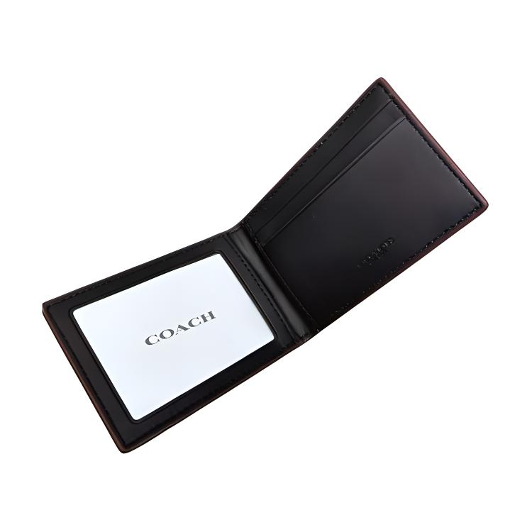Coach 3 In 1 Wallet 11 Classic Monogram Coated Canvas Set Men Wallets Black CS434-N3A