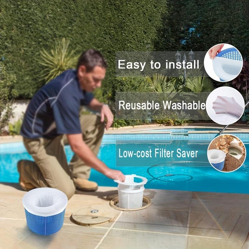 25pcs Swimming Pool Suction Socks, Suitable for Above Ground or Underground Swimming Pools, Filter Debris and Small Particles