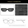 Vintage Pink Small Hip Hop Glasses Rectangle Women'S Cat Eye Sunglasses Retro Style Fashion Brand Design Sunglasses Modern Uv400