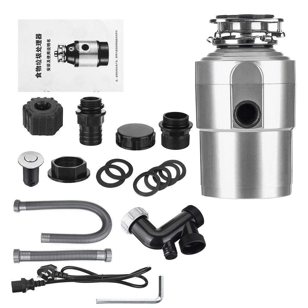 

Измельчитель пищевых отходов Кухонный прибор для утилизации пищевых отходов Измельчитель для канализации 220 В Кухонный прибор для раковины 900 мл 370 Вт серебряный