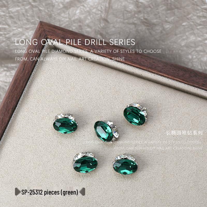 

Овальные стразы 3D украшения для ногтей - 2 штуки