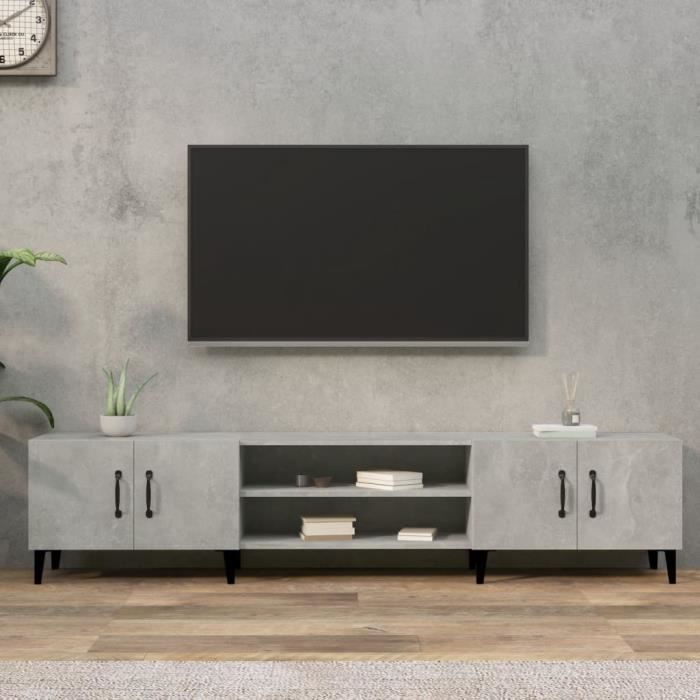 VidaXL TV Stand Concrete Grey 180x31.5x40 Cm Engineered Wood 816268