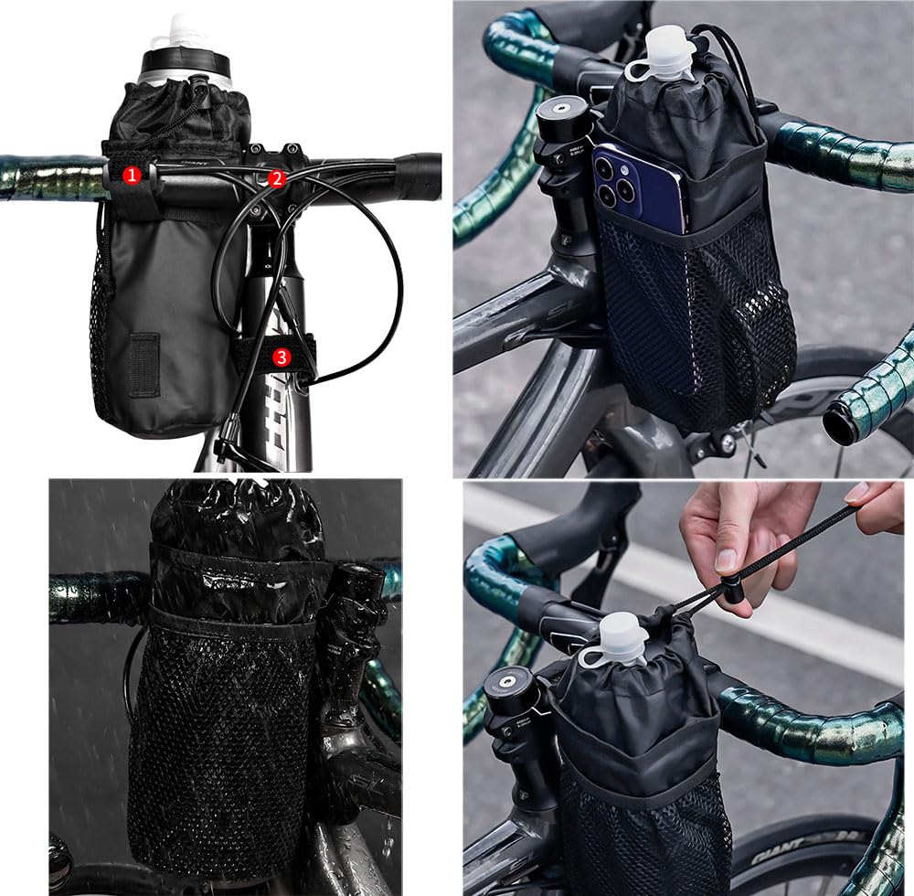 Natiform Bicycle Bottle Cage Handlebar Bag for Heat and Cool
