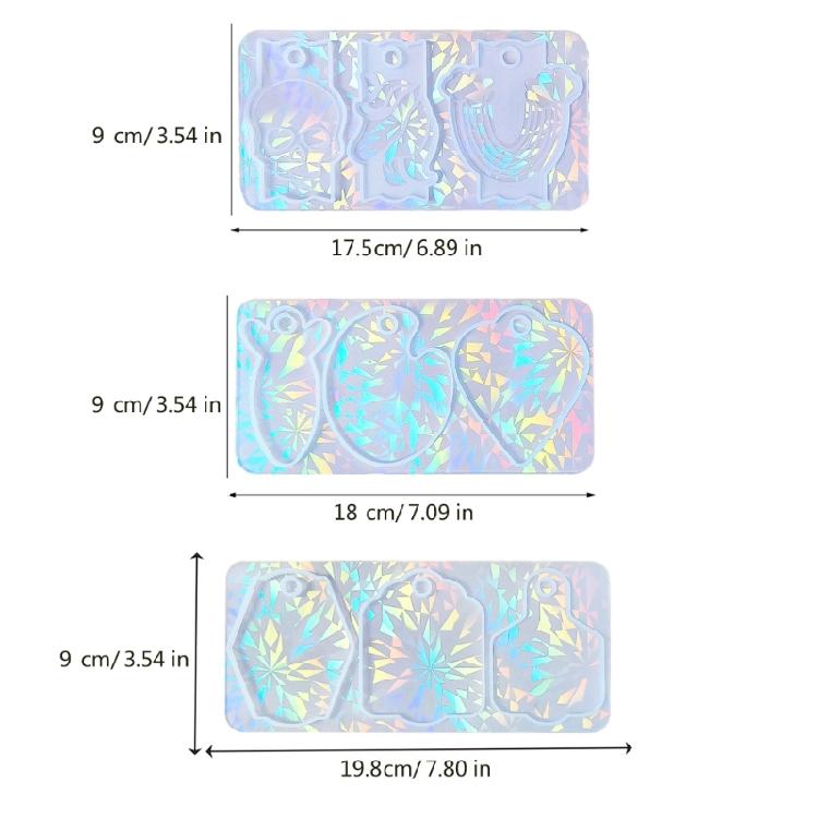 Silicone Mold Epoxy Resin Molds Casting Molds with Hole for DIY Name Plate Molds