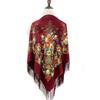 Luxury Floral Print Russian National Square Scarf