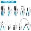 9pcs Wire Long Reach Hose Clamp Pliers Set Motorcycle Repair Fuel Oil Water Hose,Hose Clamp Pliers for Fuel Oil & Water Hoses