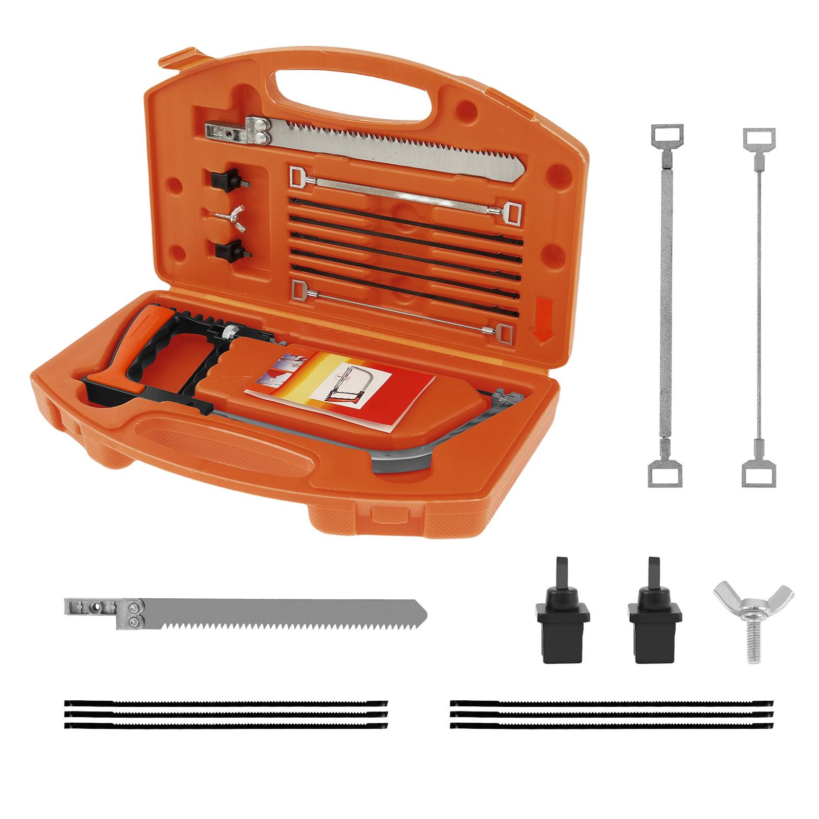 

13 in 1 Multifunctional Hacksaw Tool with Interchangeable Blades and Storage Box Versatile Hacksaw for Metal/Wood/Plastic Cuttin красный