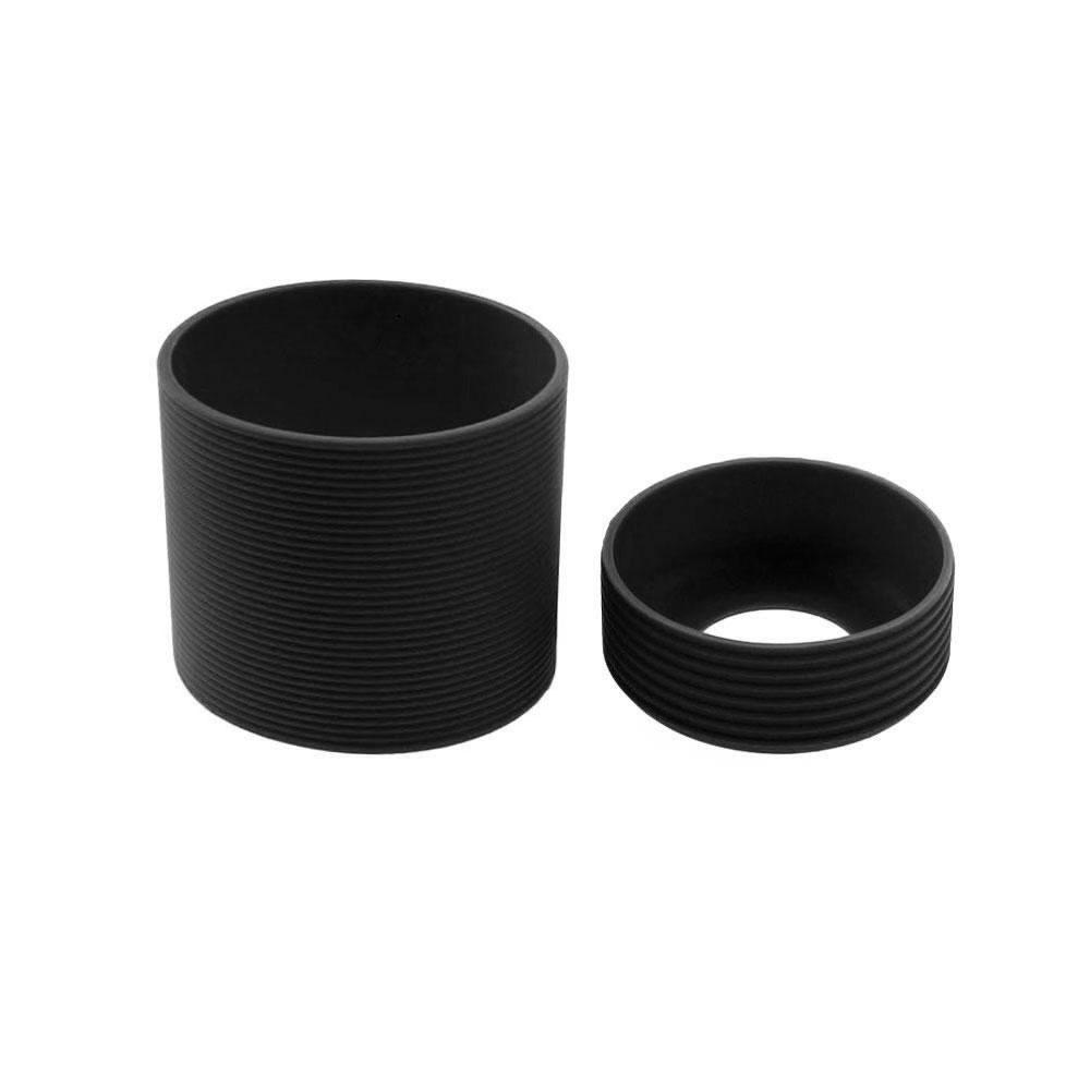 Silicone World 2pcs/set 8.5CM Silicone Cup Bottom Protective Cover Cup Holder 85MM Silicone Cup Cover Glass Cup Sleeve Non-slip чёрный