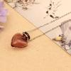 A Stylish Purple Heart-Shaped Glass Bottle Pendant Necklace, Perfect For Holding Perfume/Essential Oils And Suitable For Everyday Wear.