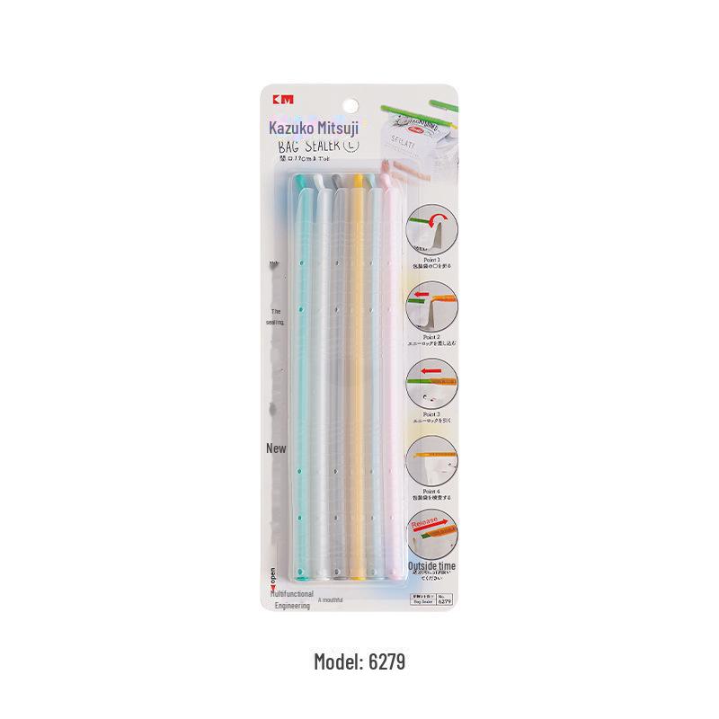 Japanese Tea Snack Moisture-Proof Plastic Bag Clip and Sealing Rod