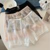 Ladies Summer Fashion New Style Pure Desire Sexy Lace Waist Safety Leggings