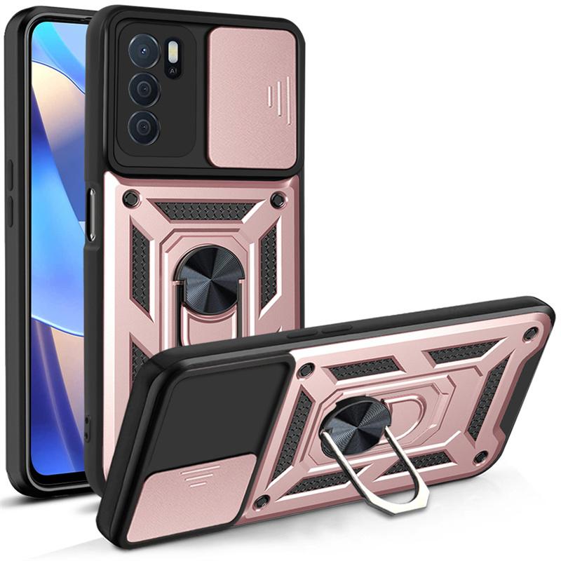 For Oppo A16 6.52 Case Car Magnetic Ring Shockproof Armor Phone Case for Oppo A16s A 16 S OppoA16 CPH2269 Stand Holder Cover