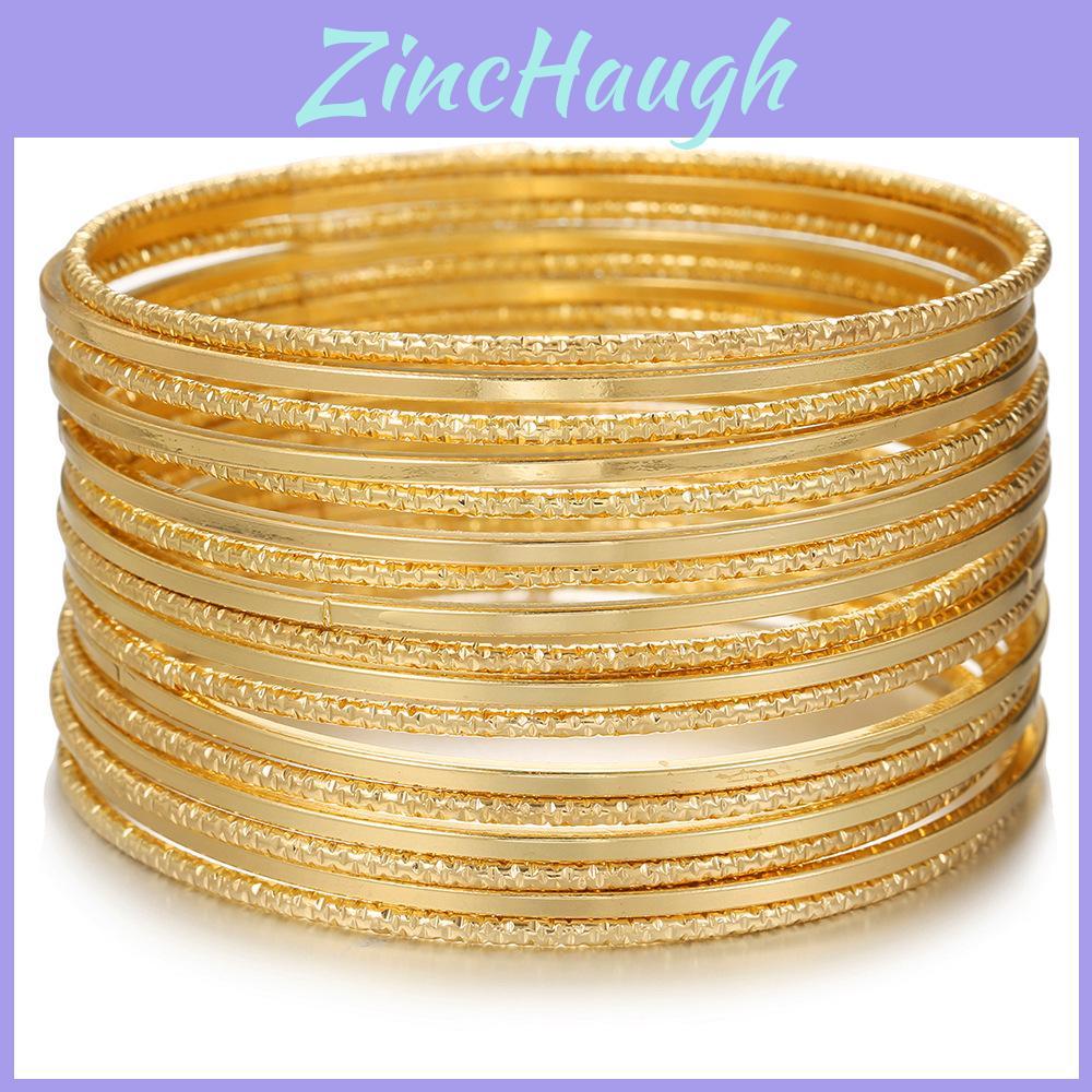 European Style Metal Bangle Set With Geometric Design For Womens Fashion Accessories